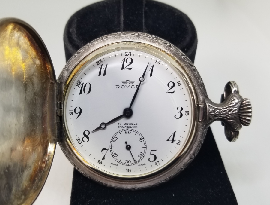 ROYCE MARKA AVCI KASA ANTİKA KURMALI CEP SAATİ