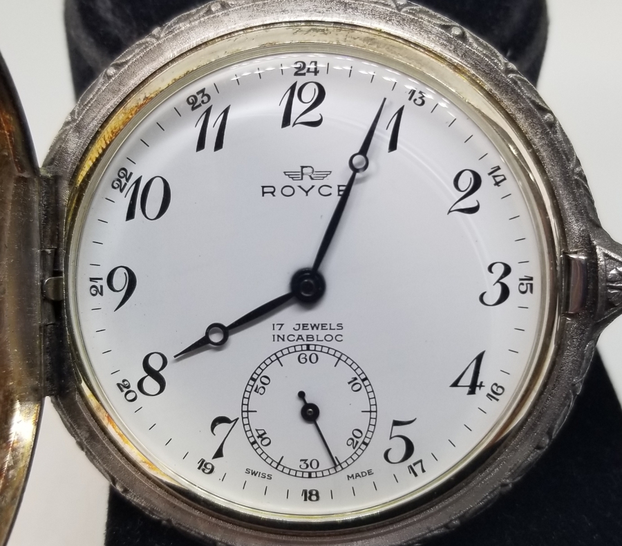 ROYCE MARKA AVCI KASA ANTİKA KURMALI CEP SAATİ
