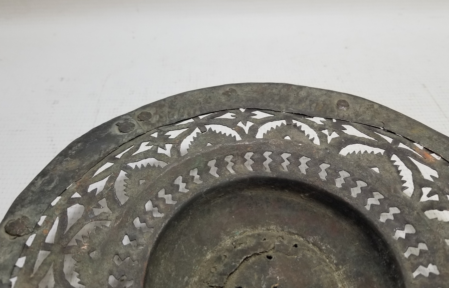 TESTERE İŞÇİLİKLİ OSMANLI DÖNEMİ NADİR TİPTE İBRİK LENGER SÜZGECİ