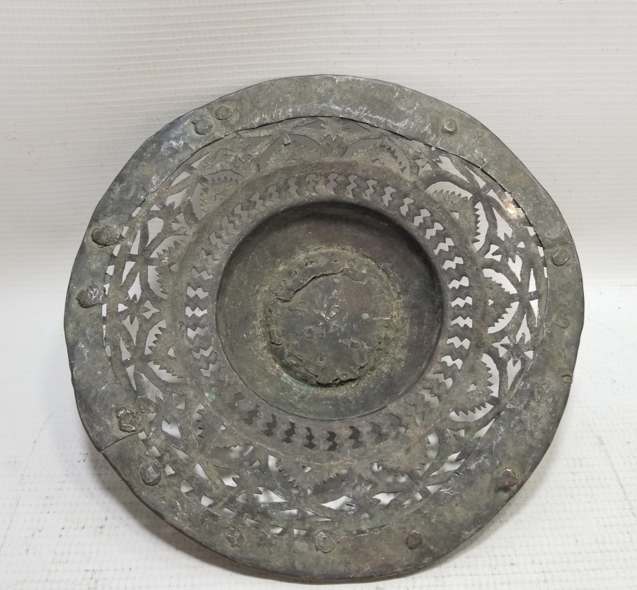 TESTERE İŞÇİLİKLİ OSMANLI DÖNEMİ NADİR TİPTE İBRİK LENGER SÜZGECİ