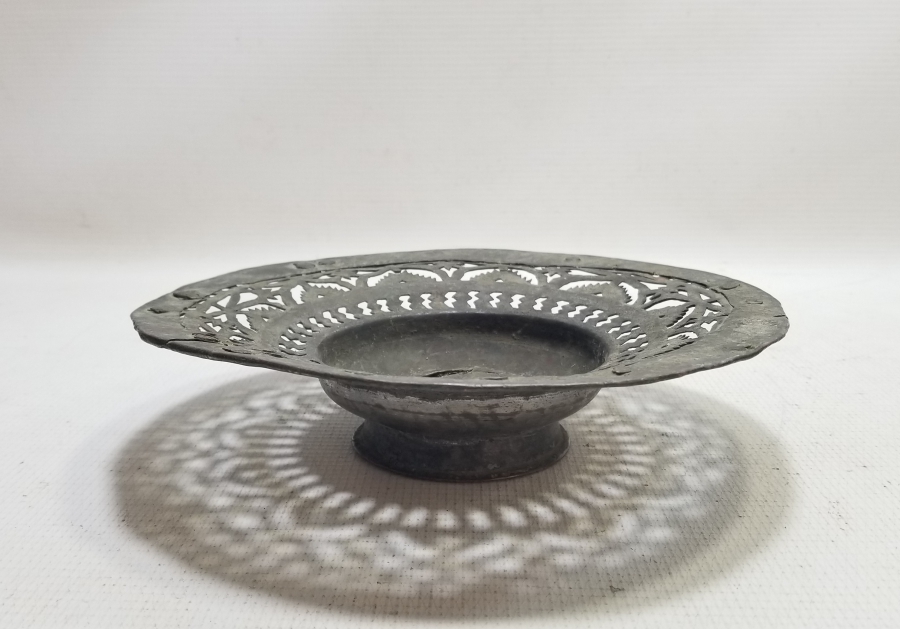 TESTERE İŞÇİLİKLİ OSMANLI DÖNEMİ NADİR TİPTE İBRİK LENGER SÜZGECİ