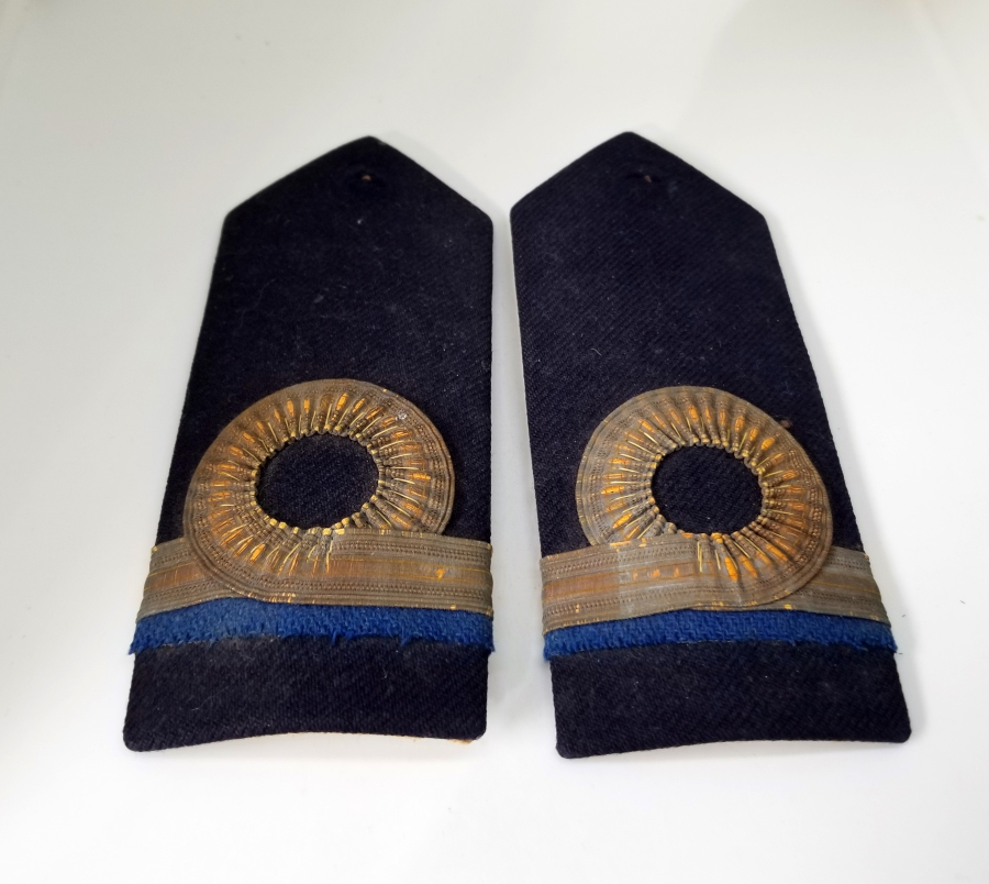 ÜZERİ SIRMA İŞÇİLİKLİ OSMANLI DÖNEMİ DENİZCİ SUBAY APOLETİ