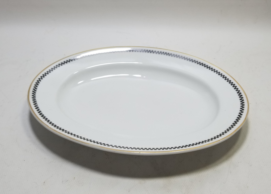 ARKASI OSMANLICA YAZILI VE ALTIN VARAKLI PORSELEN SALATA TABAĞI