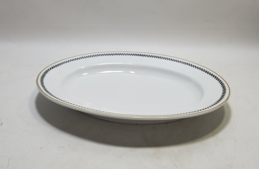 ARKASI OSMANLICA YAZILI VE ALTIN VARAKLI PORSELEN SALATA TABAĞI