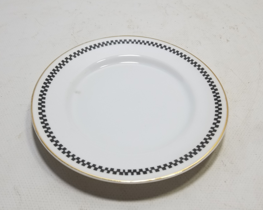 ARKASI OSMANLICA YAZILI VE ALTIN VARAKLI PORSELEN TABAK