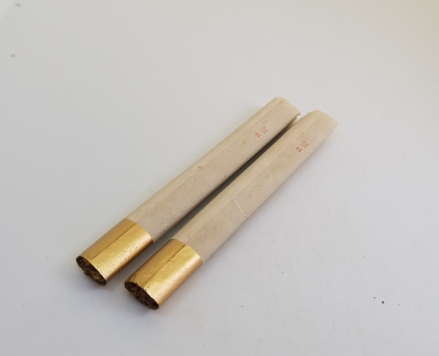 OSMANLI DÖNEMİ ALTIN VARAKLI KAĞITLI 2 ADET SİGARA