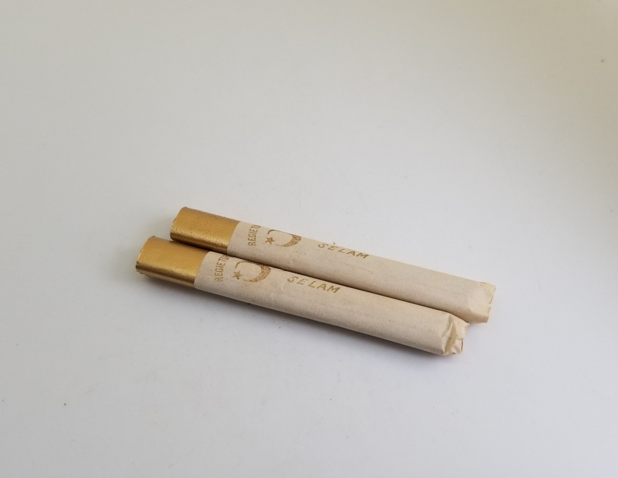OSMANLI DÖNEMİ ALTIN VARAKLI KAĞITLI 2 ADET SİGARA