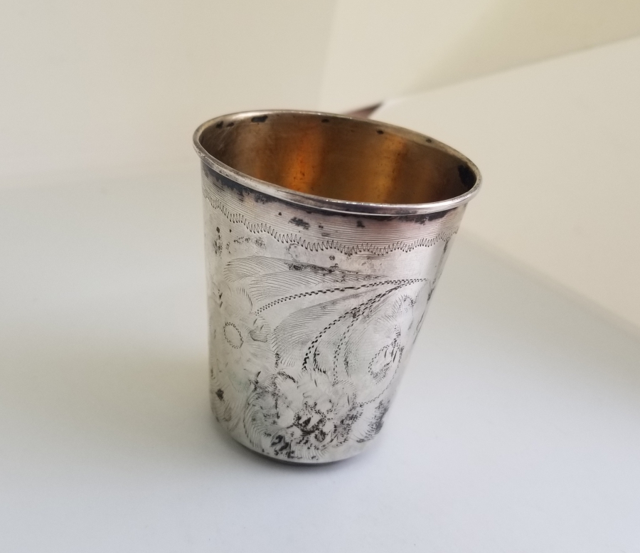 İÇİ ALTIN VERMEYLİ ANTİKA GÜMÜŞ BARDAK