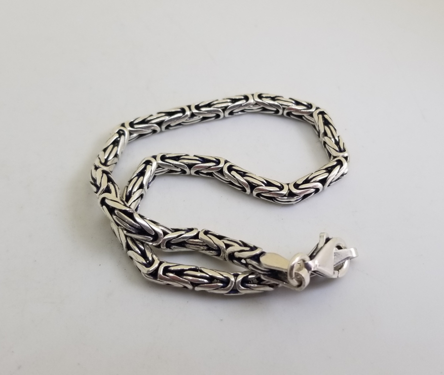 ÖZEL YAPIM KRAL ZİNCİRİ GÜMÜŞ BİLEKLİK