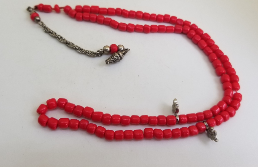 MERCAN TAŞINDAN MAMUL ANTİKA NAMAZ TESPİHİ