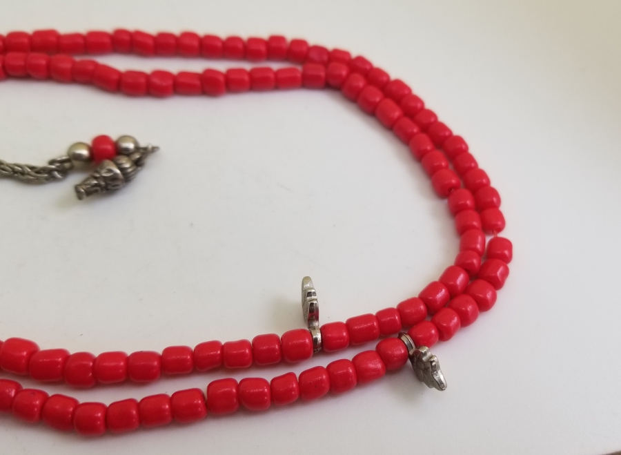 MERCAN TAŞINDAN MAMUL ANTİKA NAMAZ TESPİHİ