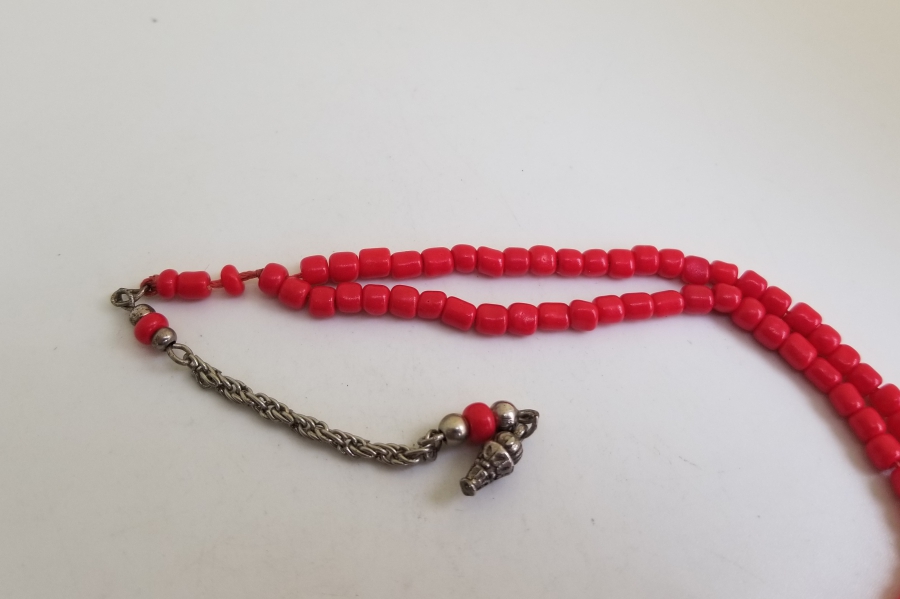 MERCAN TAŞINDAN MAMUL ANTİKA NAMAZ TESPİHİ