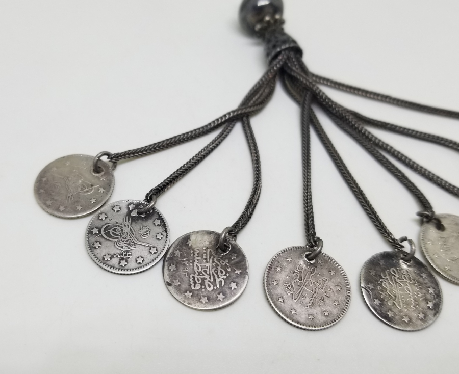 OSMANLI PARALI GÜMÜŞ TESPİH PÜSKÜLÜ