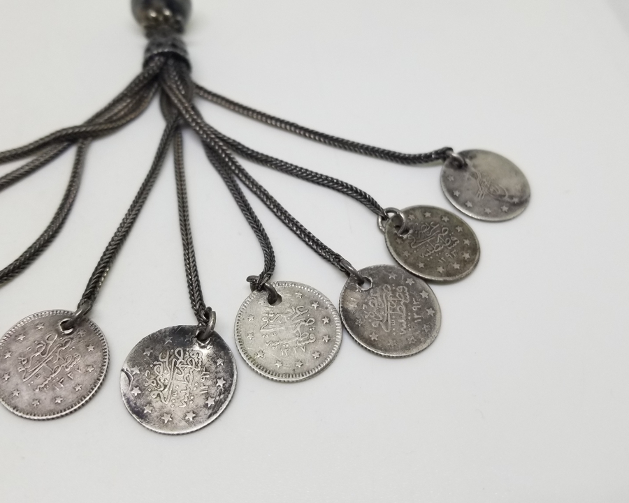 OSMANLI PARALI GÜMÜŞ TESPİH PÜSKÜLÜ