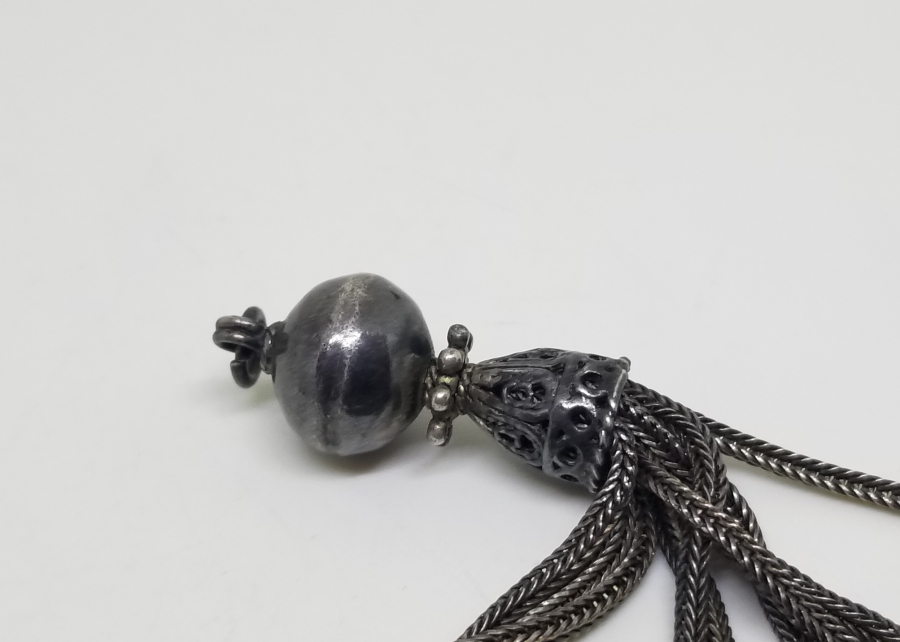 OSMANLI PARALI GÜMÜŞ TESPİH PÜSKÜLÜ