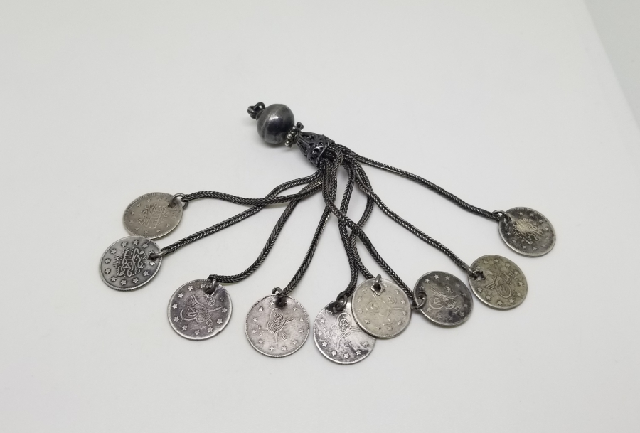 OSMANLI PARALI GÜMÜŞ TESPİH PÜSKÜLÜ