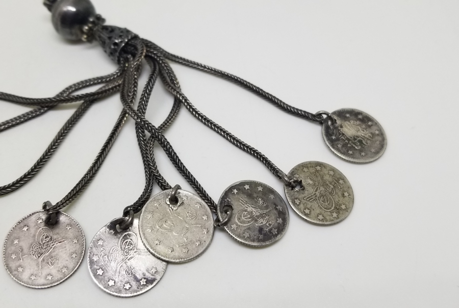 OSMANLI PARALI GÜMÜŞ TESPİH PÜSKÜLÜ