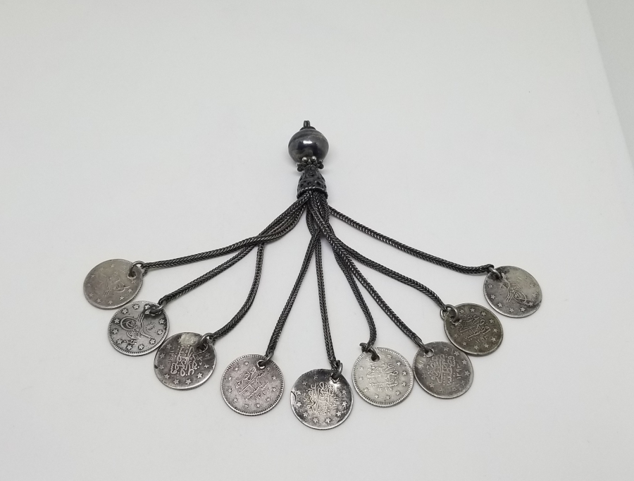 OSMANLI PARALI GÜMÜŞ TESPİH PÜSKÜLÜ