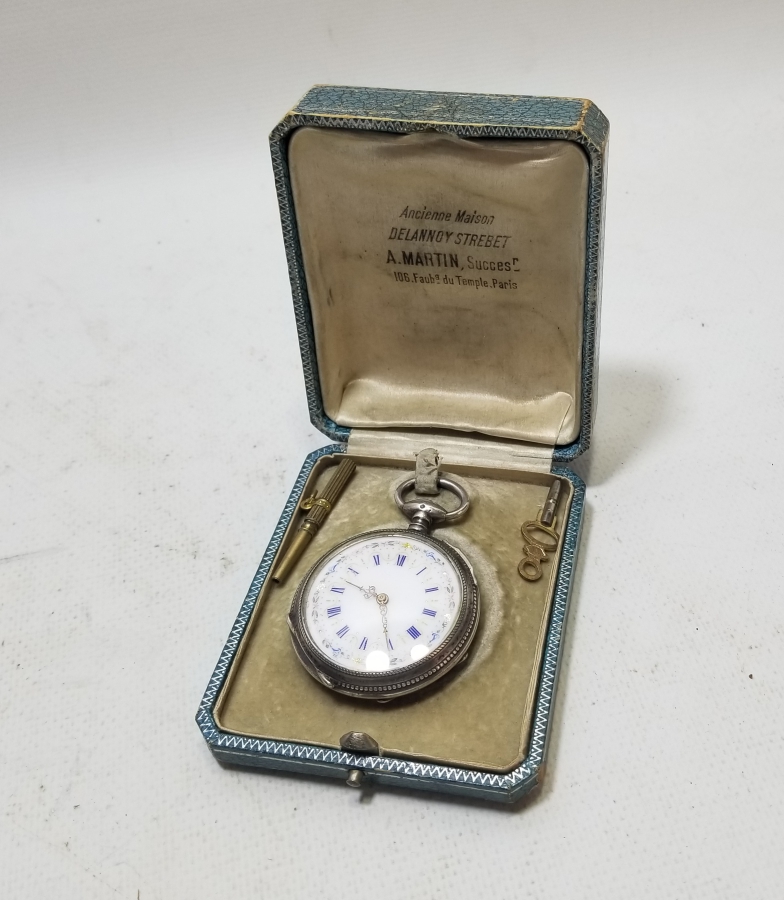 ORİJİNAL KURMA ANAHTARIYLA KUTUSUNDA OSMANLI DÖNEMİ KURMALI CEP SAATİ