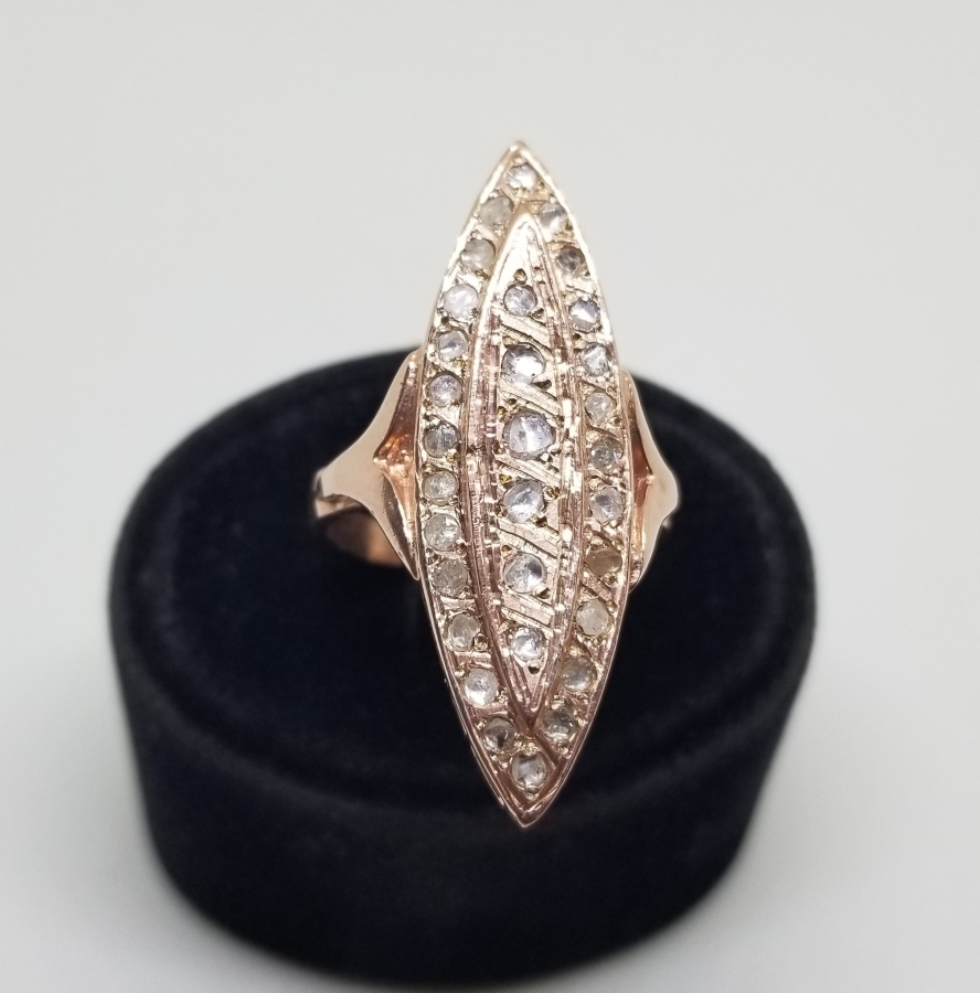 MEKİK FORMLU ELMAS YÜZÜK