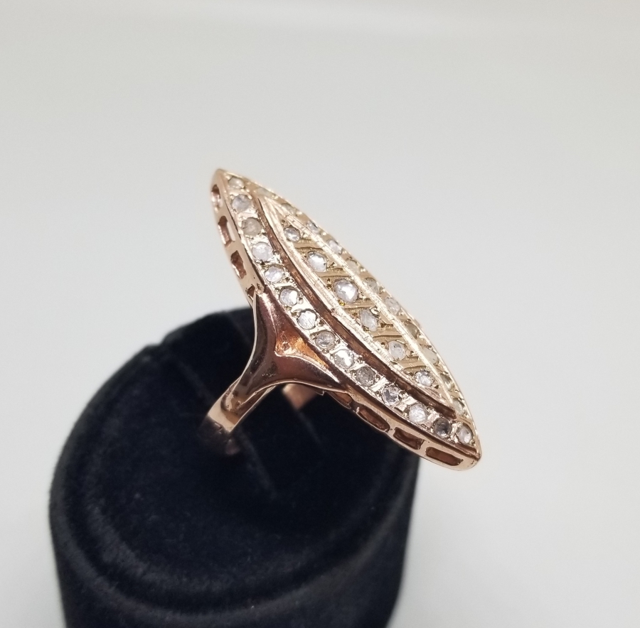 MEKİK FORMLU ELMAS YÜZÜK