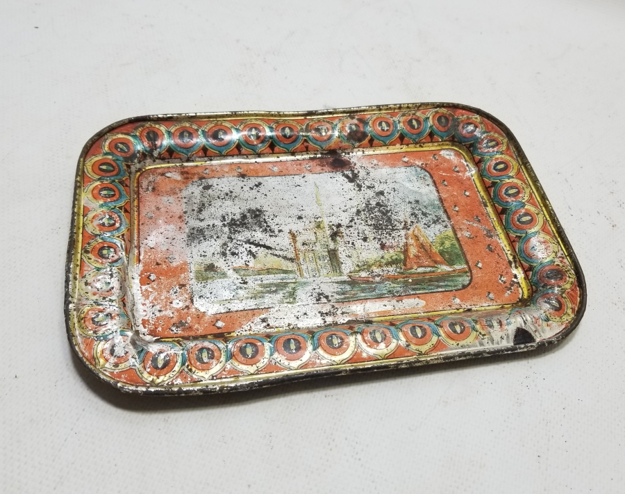 OSMANLI DÖNEMİ ORTAKÖY CAMİ GÖRSELLİ NADİR KAHVE TEPSİSİ