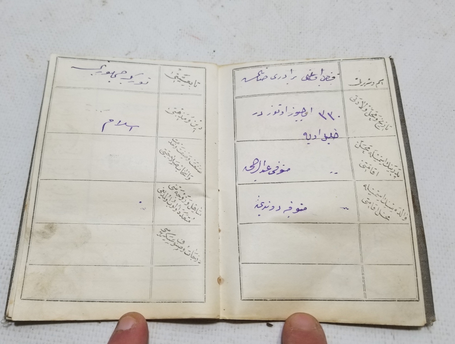 CUMHURİYET BAŞLARI OSMANLICA YAZILI KAFA KAĞIDI - NÜFUS CÜZDANI