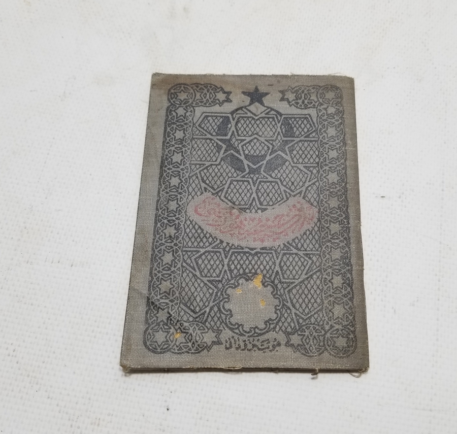 CUMHURİYET BAŞLARI OSMANLICA YAZILI KAFA KAĞIDI - NÜFUS CÜZDANI