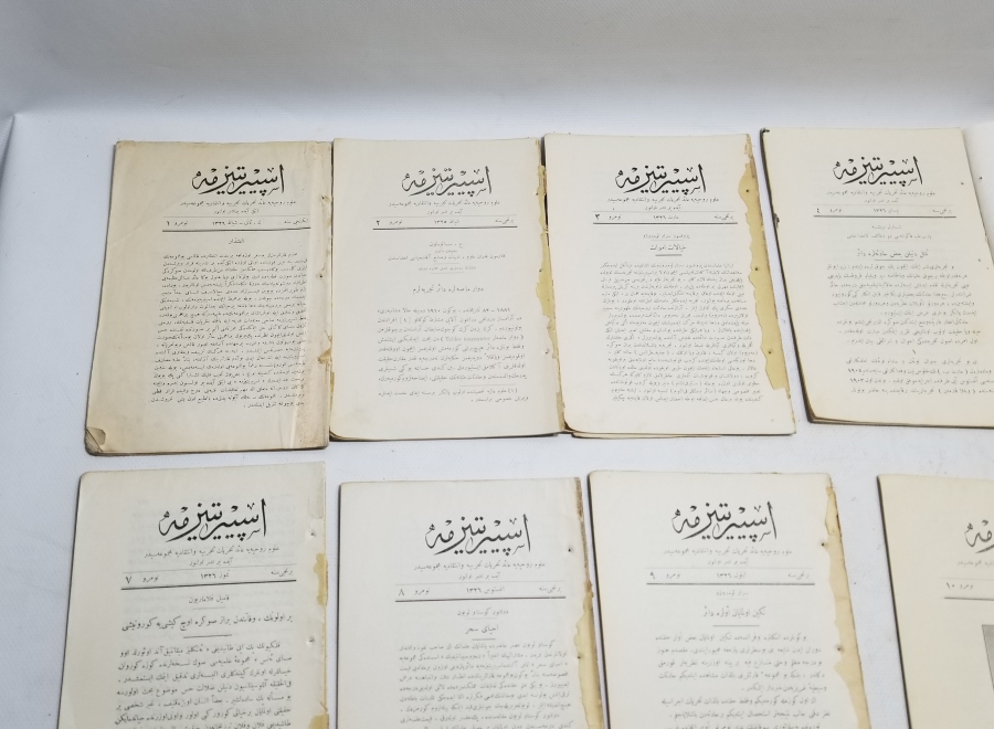 OSMANLI DÖNEMİ ÇOK NADİR İSPİRTİZMA DERGİLERİ LOTU