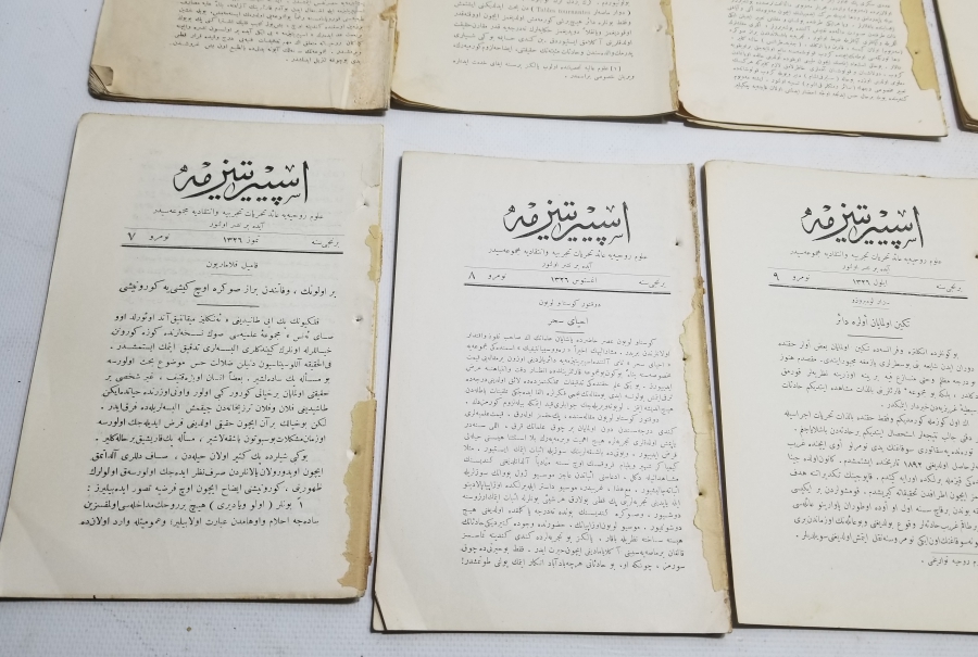 OSMANLI DÖNEMİ ÇOK NADİR İSPİRTİZMA DERGİLERİ LOTU