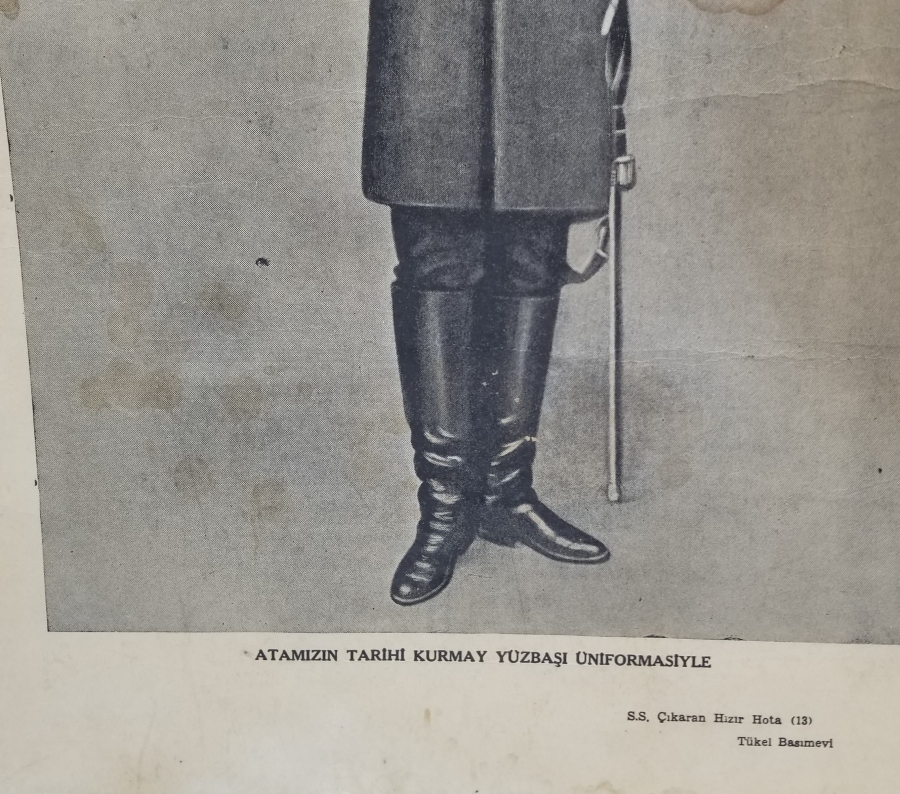 BÜYÜK BOY SİYAH-BEYAZ ATATÜRK BASKI FOTOĞRAFI