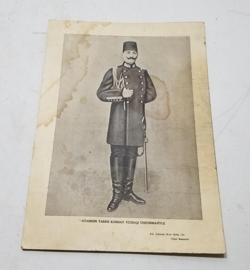 BÜYÜK BOY SİYAH-BEYAZ ATATÜRK BASKI FOTOĞRAFI