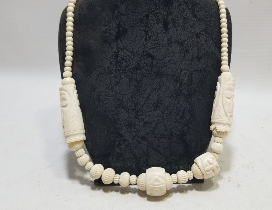 UZAKDOĞU YAPIMI ANTİKA KEMİK GERDANLIK