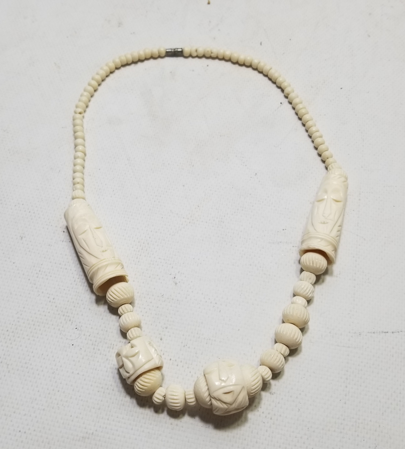 UZAKDOĞU YAPIMI ANTİKA KEMİK GERDANLIK