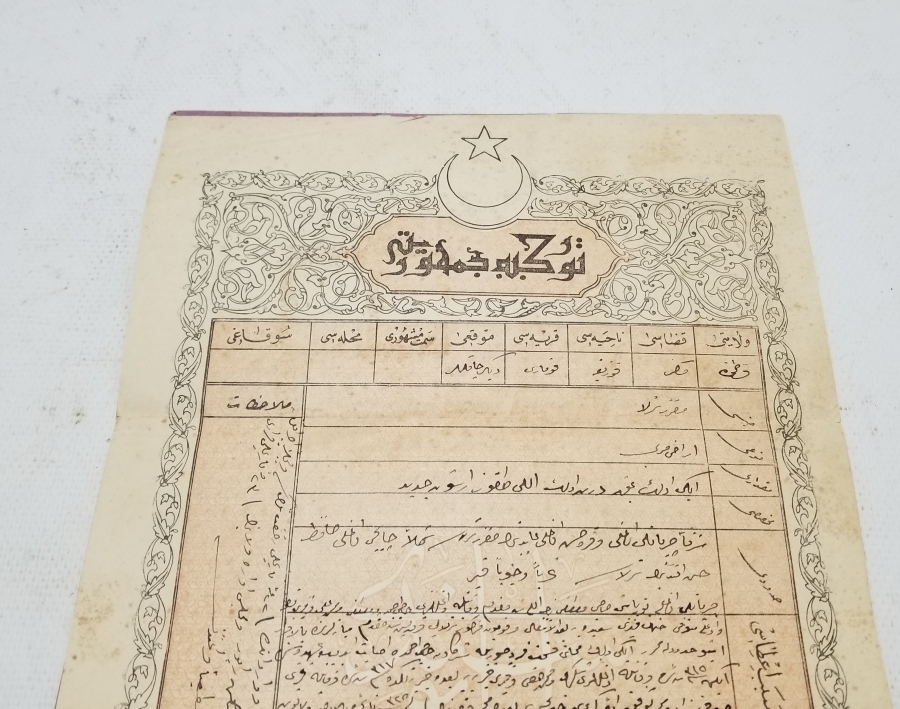 ORİJİNAL KARTONUNDA CUMHURİYET BAŞLARI SENED-İ HAKANİ - TAPU