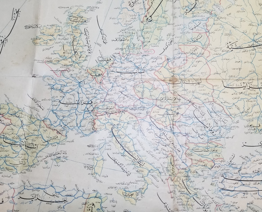 BÜYÜK BOY OSMANLI DÖNEMİ AVRUPA HARİTASI