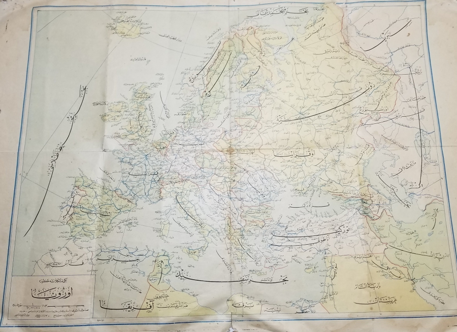 BÜYÜK BOY OSMANLI DÖNEMİ AVRUPA HARİTASI