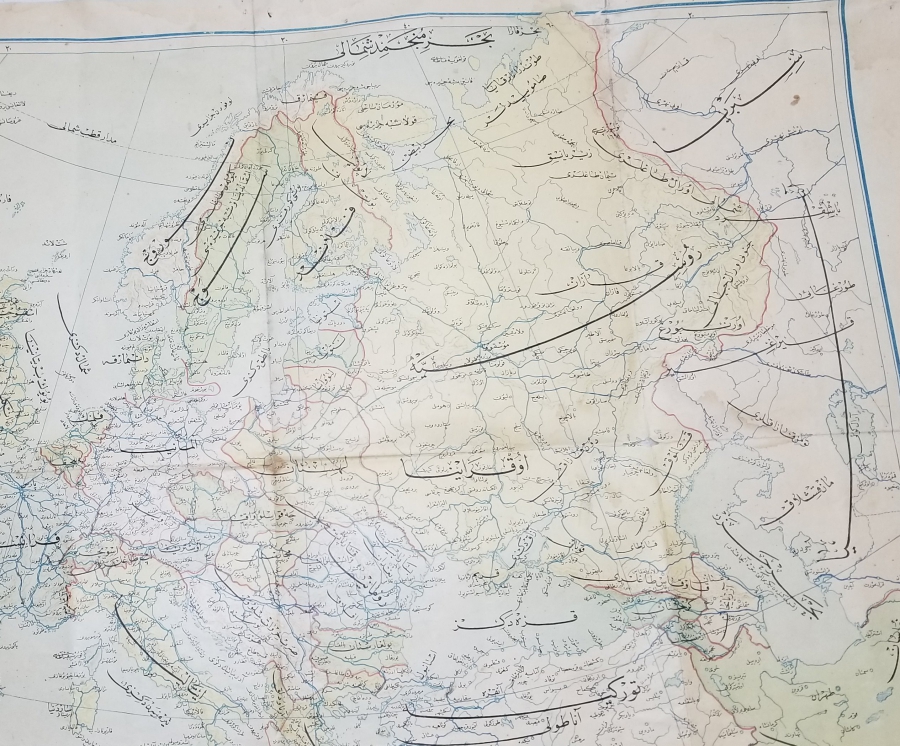 BÜYÜK BOY OSMANLI DÖNEMİ AVRUPA HARİTASI