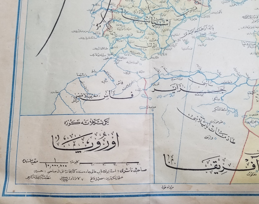 BÜYÜK BOY OSMANLI DÖNEMİ AVRUPA HARİTASI