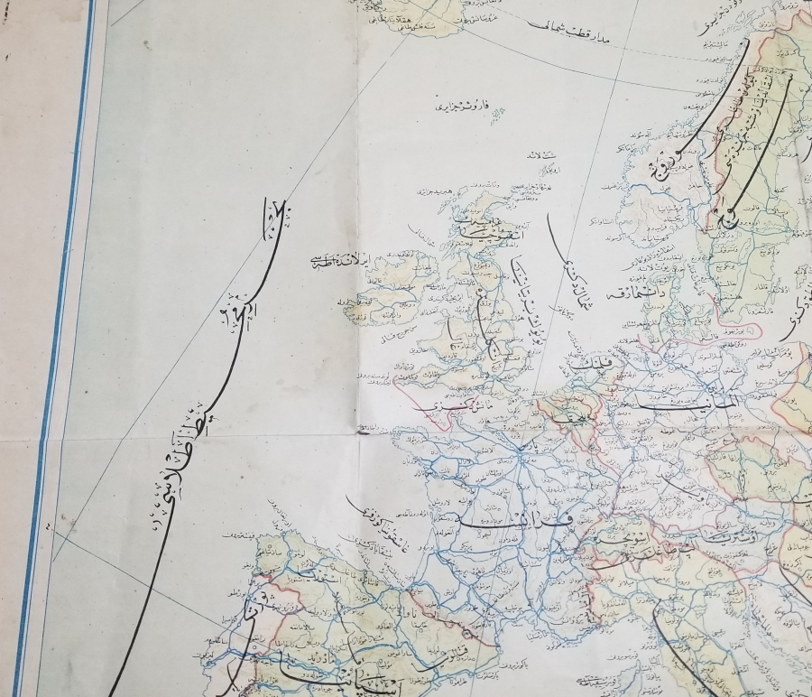 BÜYÜK BOY OSMANLI DÖNEMİ AVRUPA HARİTASI