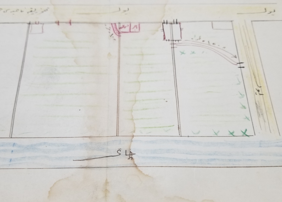 OSMANLI DÖNEMİ ÜZERİ YAZILI EL ÇİZİMİ MİMAR - MÜHENDİS PLANI