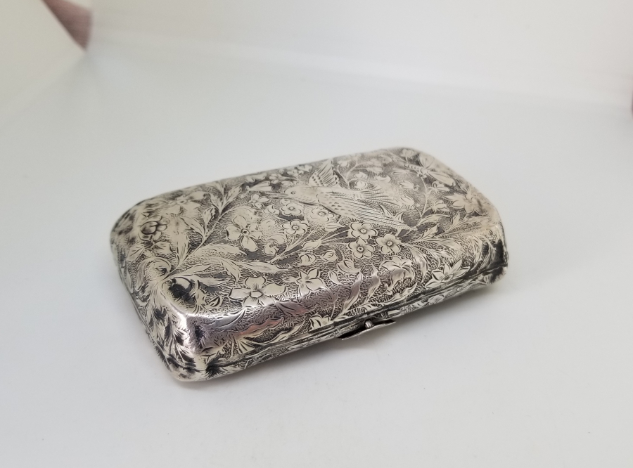 OSMANLI DÖNEMİ KALEM İŞÇİLİKLİ GÜMÜŞ SİGARA TABAKASI