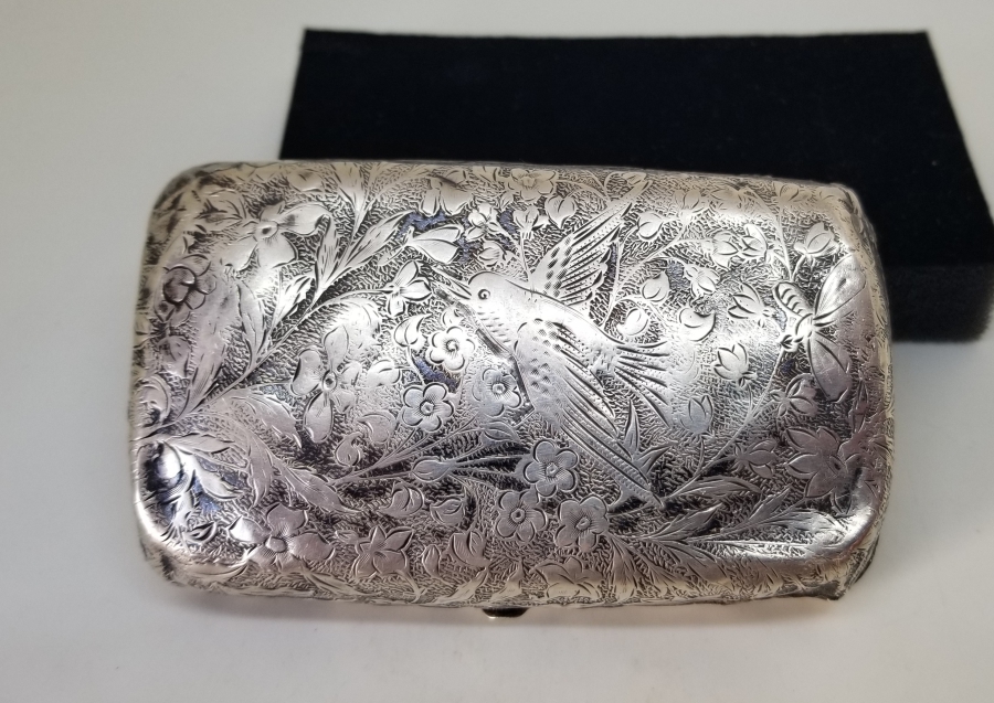 OSMANLI DÖNEMİ KALEM İŞÇİLİKLİ GÜMÜŞ SİGARA TABAKASI