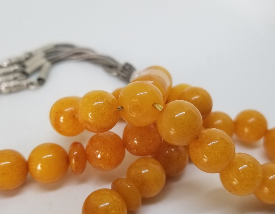 ÖZEL YAPIM PRES DAMLA KEHRİBAR TESPİH