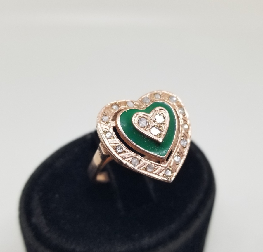 KALP FORMLU VE MİNE İŞÇİLİKLİ ÖZEL YAPIM YÜZÜK