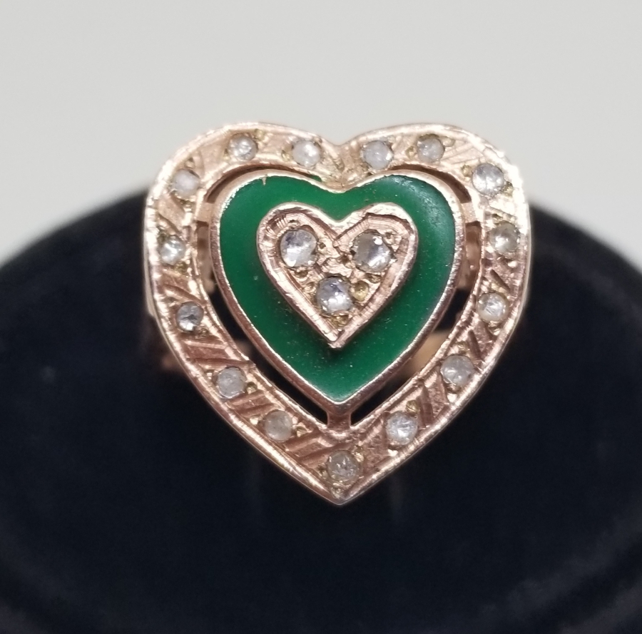 KALP FORMLU VE MİNE İŞÇİLİKLİ ÖZEL YAPIM YÜZÜK