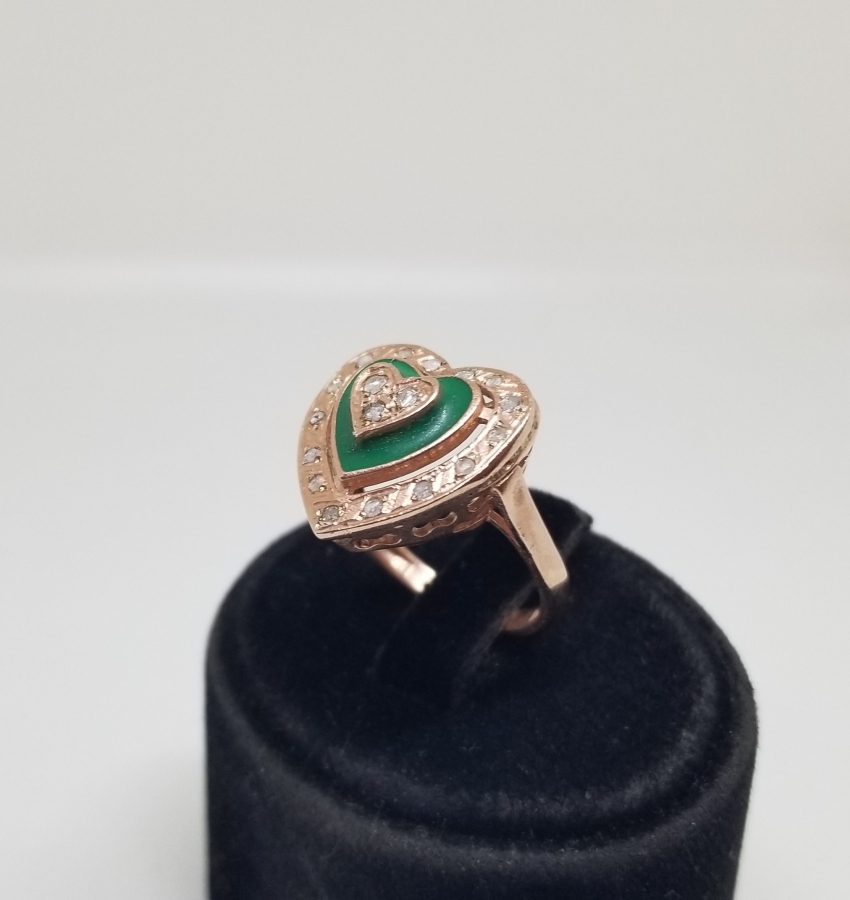 KALP FORMLU VE MİNE İŞÇİLİKLİ ÖZEL YAPIM YÜZÜK