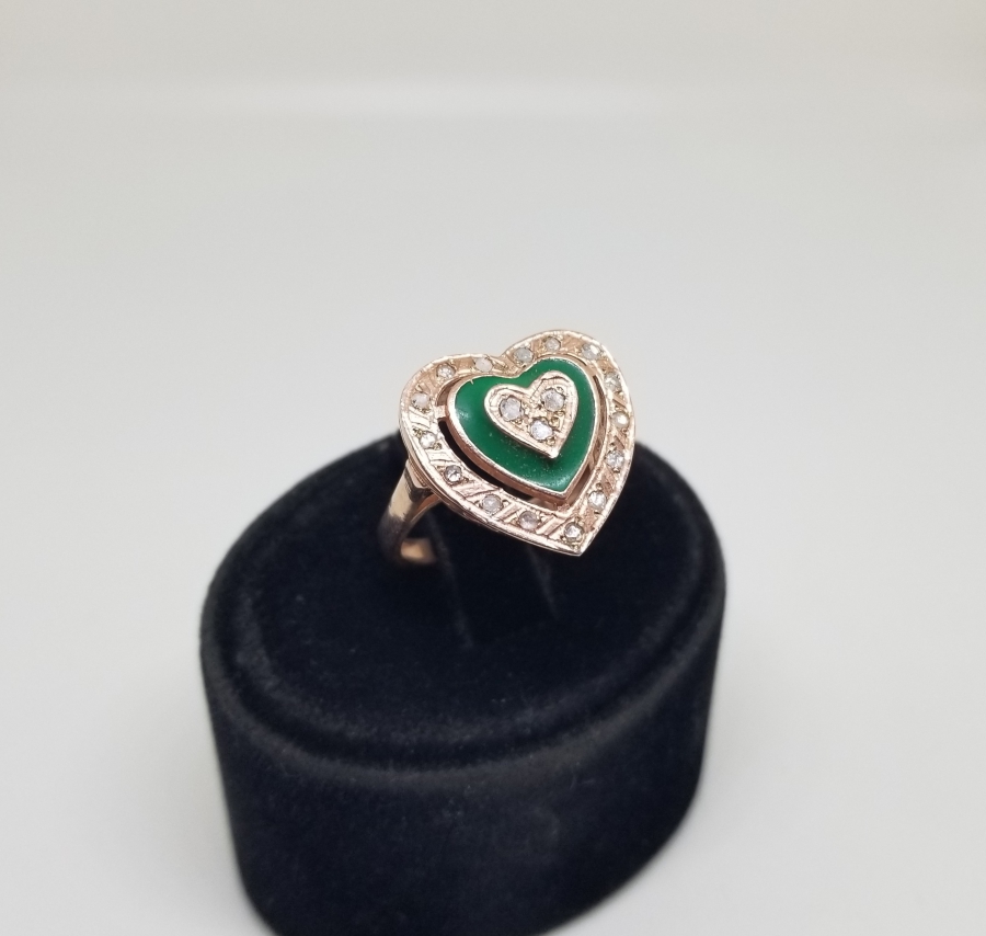 KALP FORMLU VE MİNE İŞÇİLİKLİ ÖZEL YAPIM YÜZÜK