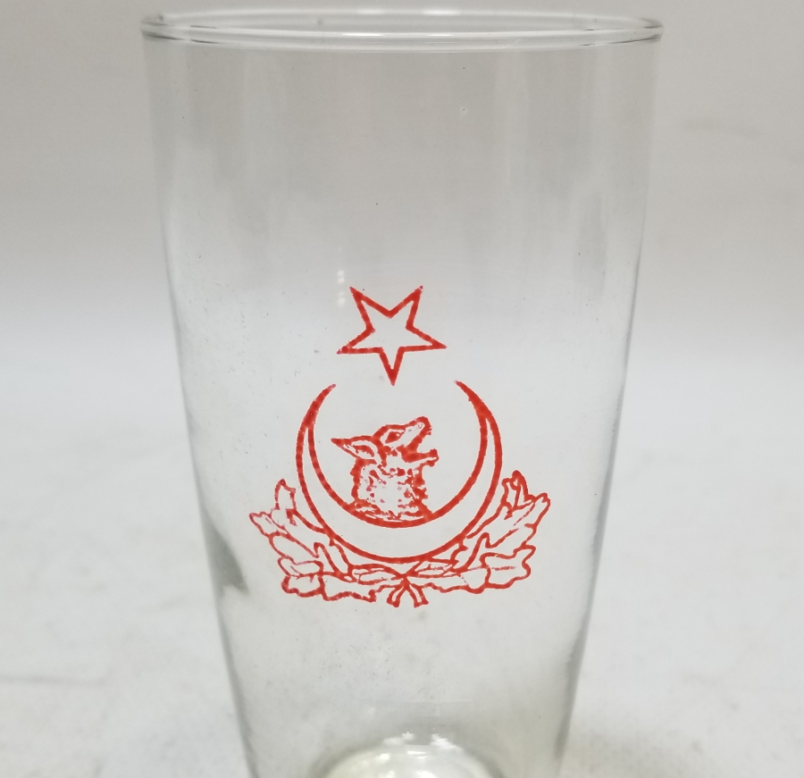 CUMHURİYET BAŞLARI ÇOK NADİR ÜZERİ BOZKURT VE AY YILDIZLI BARDAK