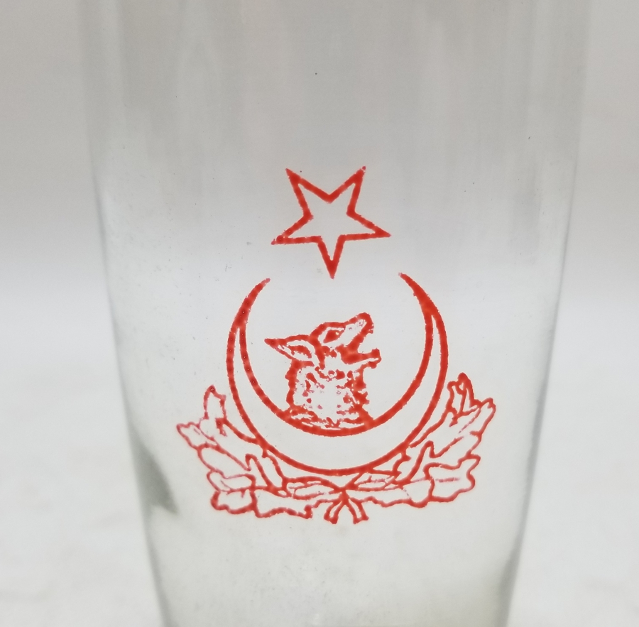 CUMHURİYET BAŞLARI ÇOK NADİR ÜZERİ BOZKURT VE AY YILDIZLI BARDAK